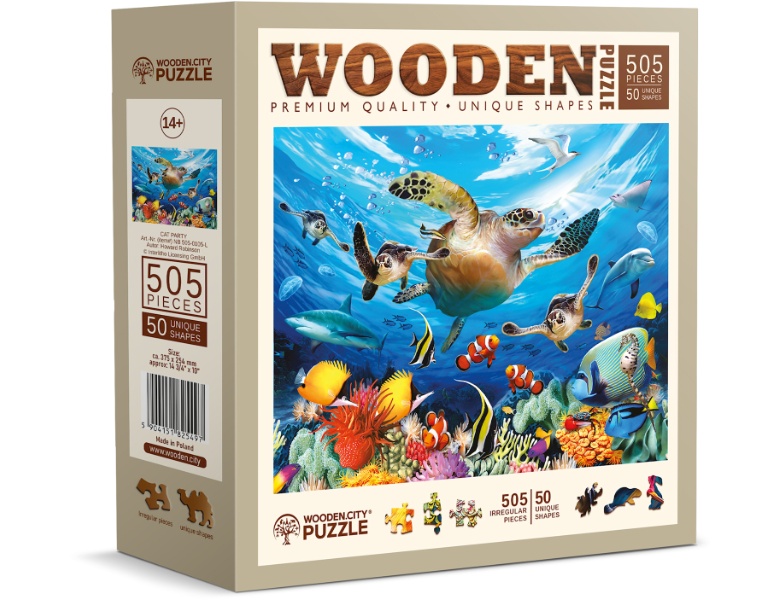 Puzzle Ocean Life - wooden, 500 pieces