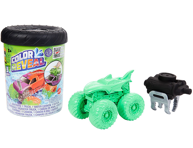 Monster Spielzeugauto Hot Color Trucks Reveal Fass Wheels 1:64 |