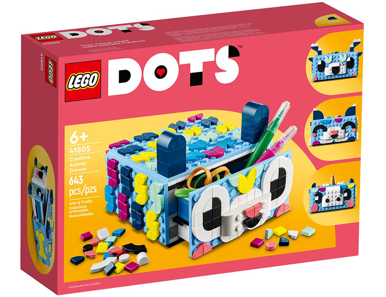 41805 mit LEGO Tier-Kreativbox DOTS Schubfach