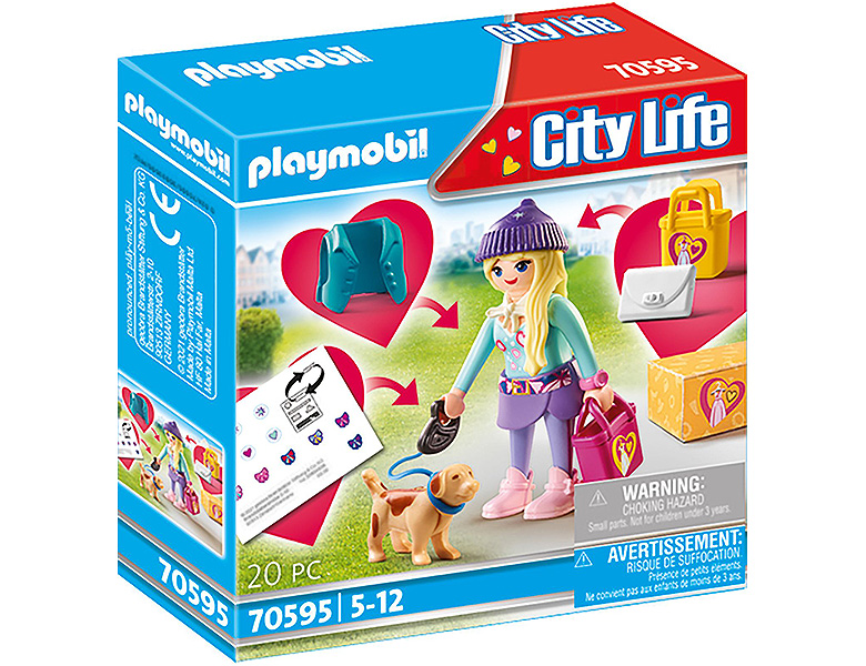 PLAYMOBIL City Life Fashion Girl mit Hund 70595 Diverse Spielfiguren