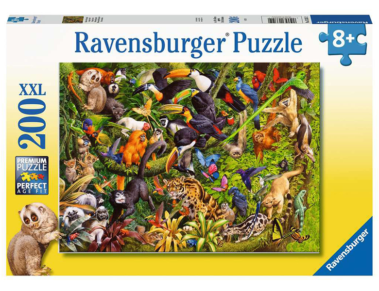 Ravensburger Puzzle Bunter Puzzles XXL-Teile Dschungel 200XXL 