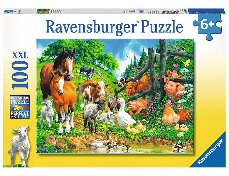 Ravensburger Puzzle Versammlung der Tiere 100XXL | Puzzles XXL-Teile