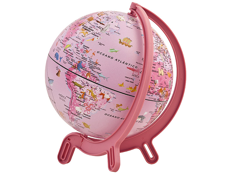 Tecnodidattica Globus Giacomino Zoo Pink DE | Lernmittel